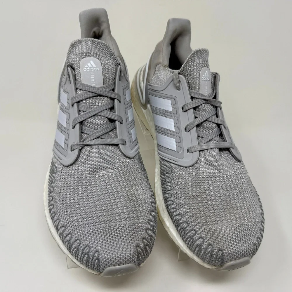 Adidas Ultraboost 20 Grey Silver‎ Primeblue Running Shoes Size Women's 8.5